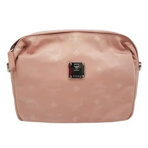 MCM Munchen Pink Nylon Crossbody Handbag